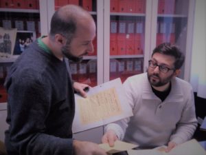 Massimo Roberto Beato e Jacopo Bezzi alla catalogazione dell'Archivio